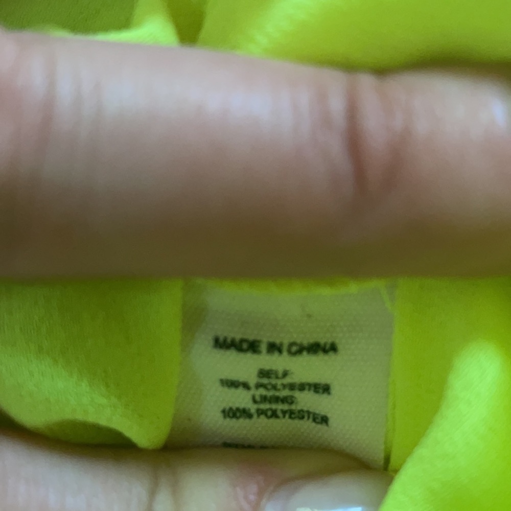 Neon Yellow Floral Top - Picture 8 of 8